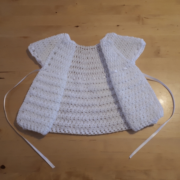 Crochet Baby Cardigan👶 | ♡0-3 M | Brand New♡ - Picture 7 of 14